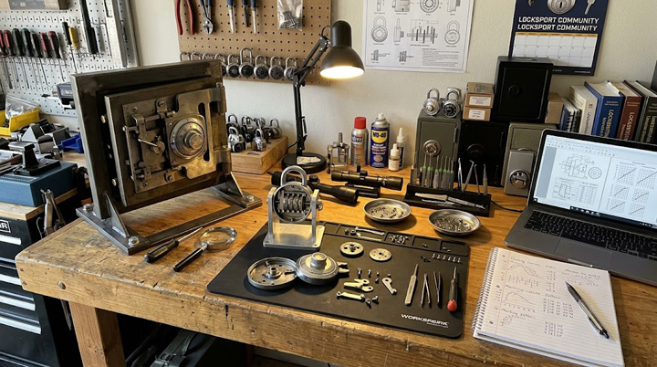 Safe Locksport Practice Workspace
